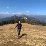 Tourists hiking Trek in Bhutan during - Best time to travel Bhutan - Spring Season